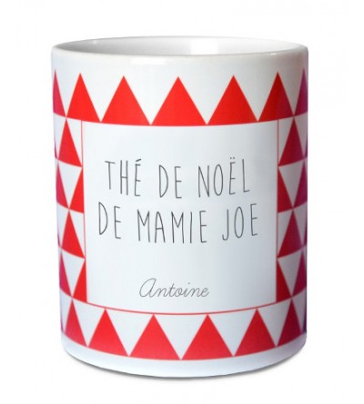 Mug de Noël Personnalisable "Rouge"