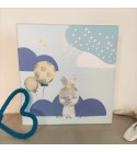 La Baby Box 2 en 1 "Petit Lapin" - Un coffret cadeau réutilisable en tableau!