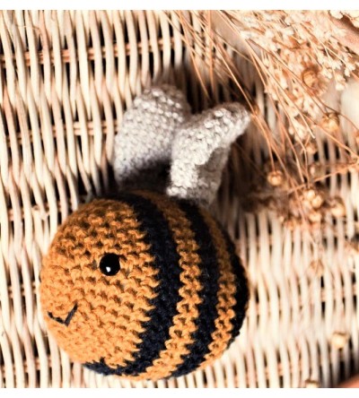 "Claire l'abeille" - Peluche / Hochet au crochet