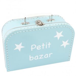 Valisette enfant personnalisée "Voyage voyage... " - bleu ciel