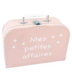 Valisette enfant personnalisée "Voyage voyage... " - rose poudré