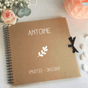 Album - Livre d'or Baptême Kraft Personnalisable - 2 tailles
