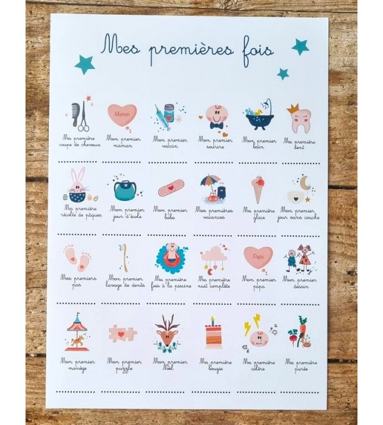 Affiche Mes Premières Fois - Déco à Personnaliser
