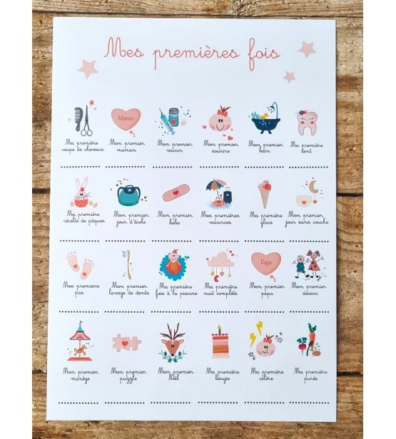 Affiche Mes Premières Fois - Déco à Personnaliser – Image 2