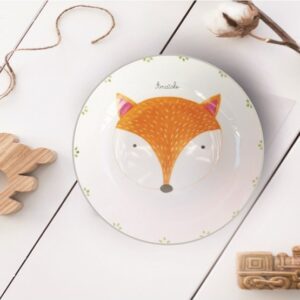Assiette creuse Mignon Renard personnalisable