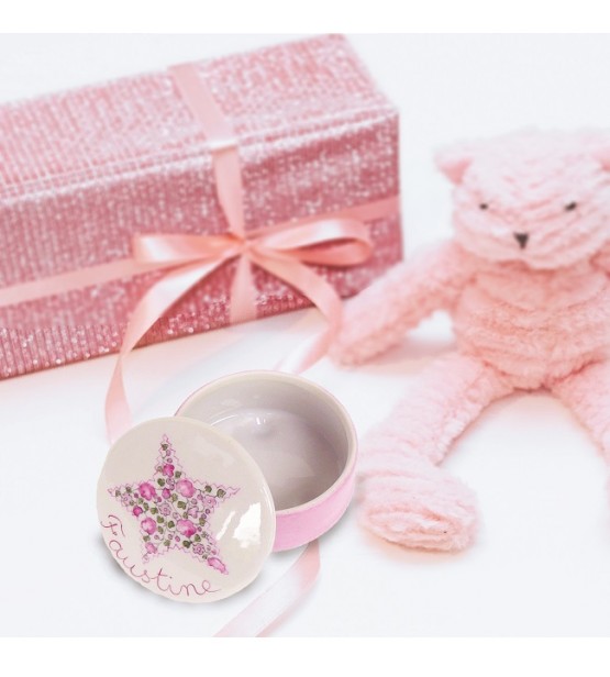 Boîte en porcelaine personnalisée "Etoile Liberty" - petite