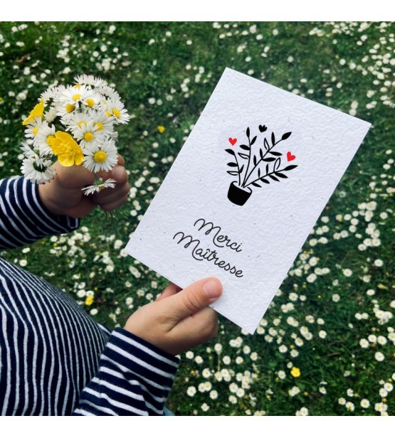 Carte à planter Merci Maîtresse