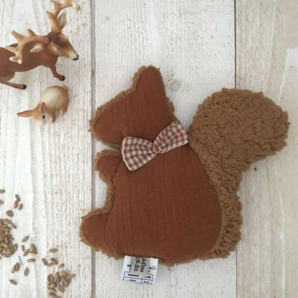 Bouillotte sèche personnalisable "Petit écureuil"