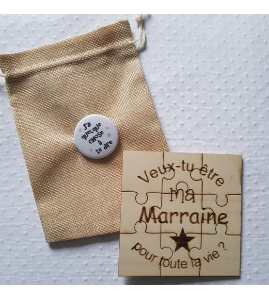 Puzzle annonce parrain marraine "Veux-tu être mon Parrain / ma Marraine ?"