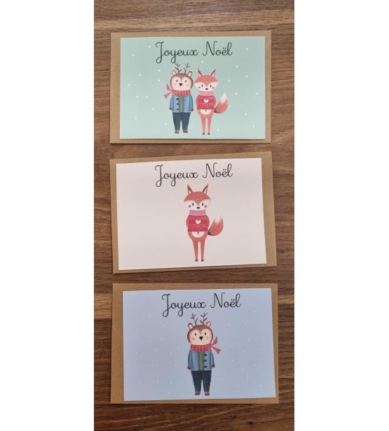 Carte de Noël - 3 modèles