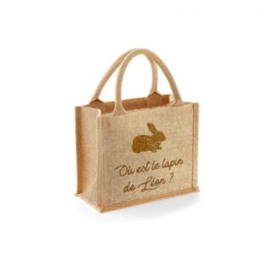 En route pour la chasse aux oeufs ! Mini cabas personnalisable