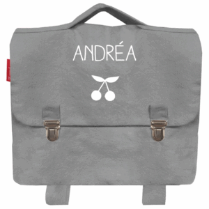 Cartable maternelle personnalisé - Gris ciment