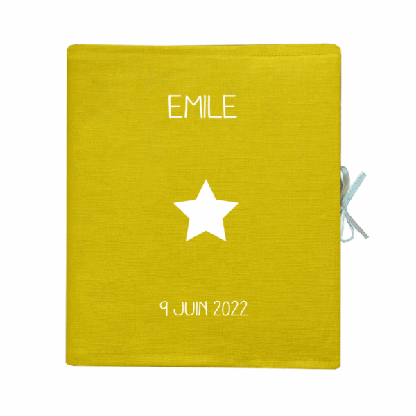 Livre de naissance personnalisé en lin personnalisable - 6 coloris – Image 9