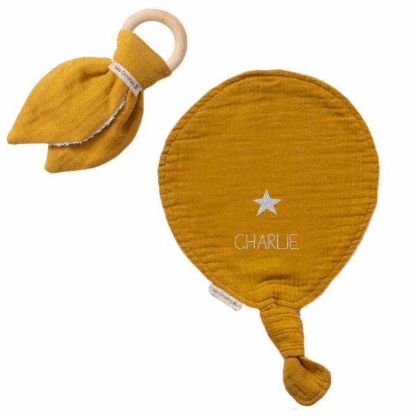 Coffret Naissance personnalisé - doudou et anneau de dentition - 4 coloris – Image 3