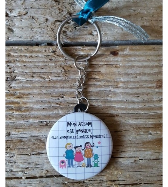 Porte-Clé Atsem "Dompteuse de petits monstres"