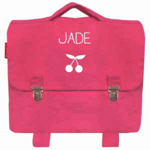 Cartable maternelle personnalisé - Rose Grenadine