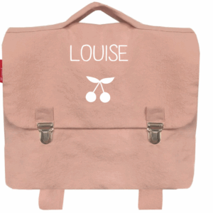 Cartable maternelle personnalisé - Rose poudré