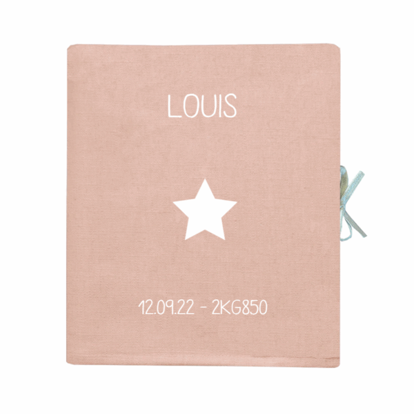 Livre de naissance personnalisé en lin personnalisable - 6 coloris – Image 8
