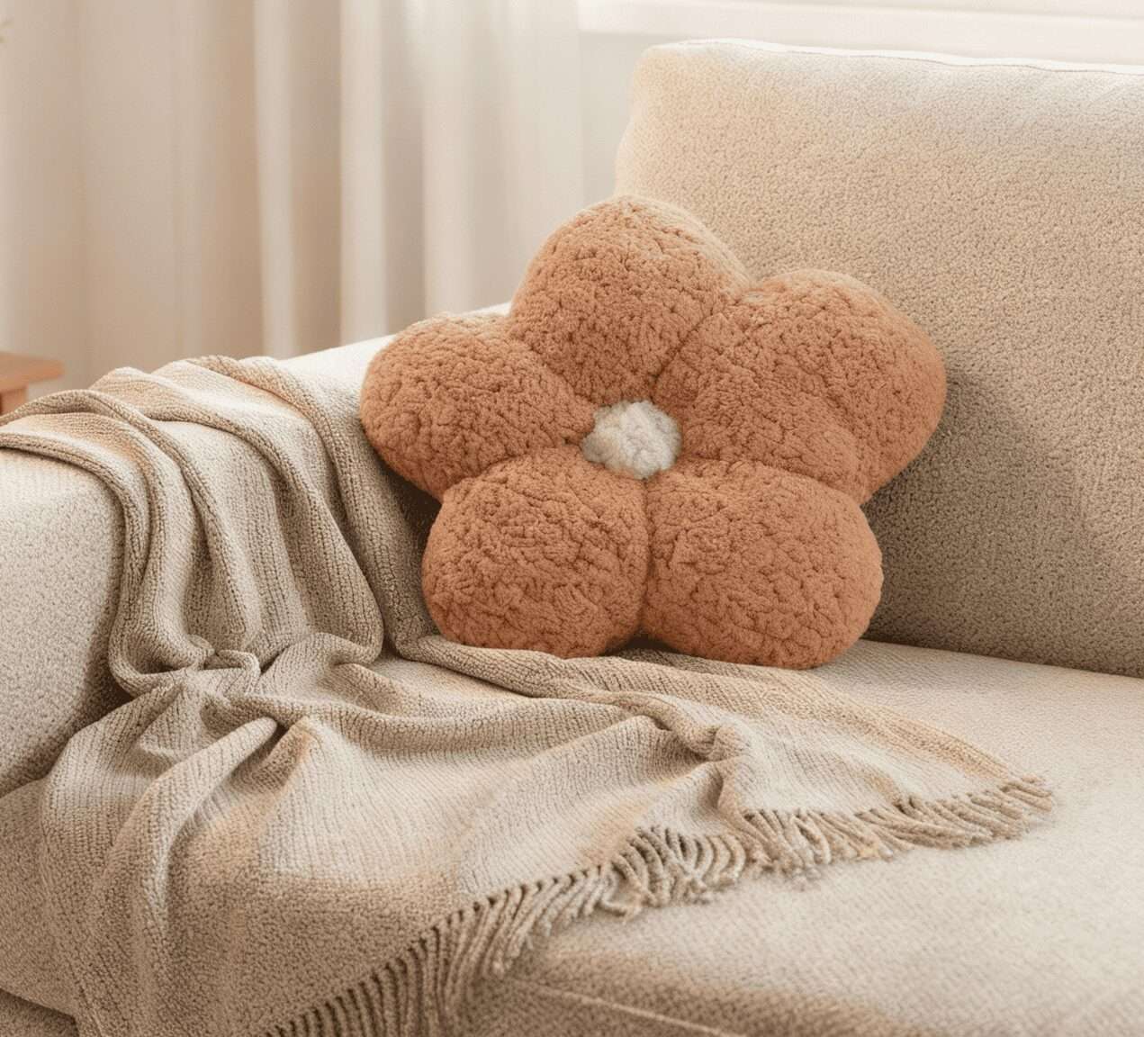 Coussin marguerite tout doux – Image 2