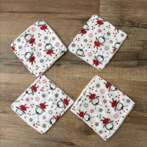 Lot de 4 lingettes lavables - 2 motifs aux choix