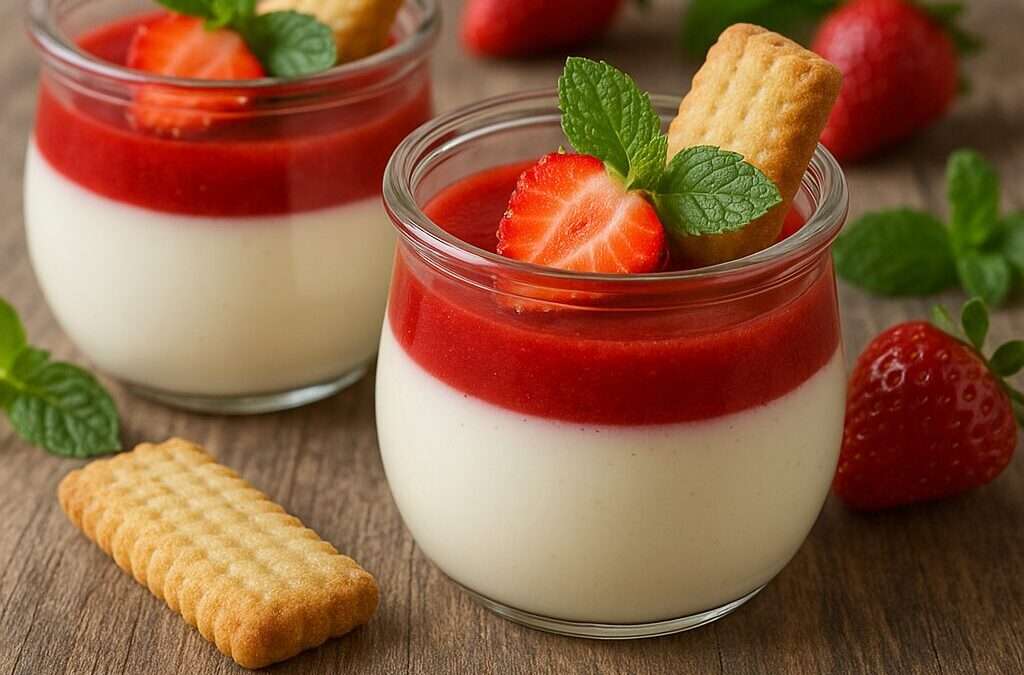 🍓 Panna Cotta à la Fraise pour Bébé (dès 12 mois) : Fraîcheur, Douceur & Gourmandise 👶