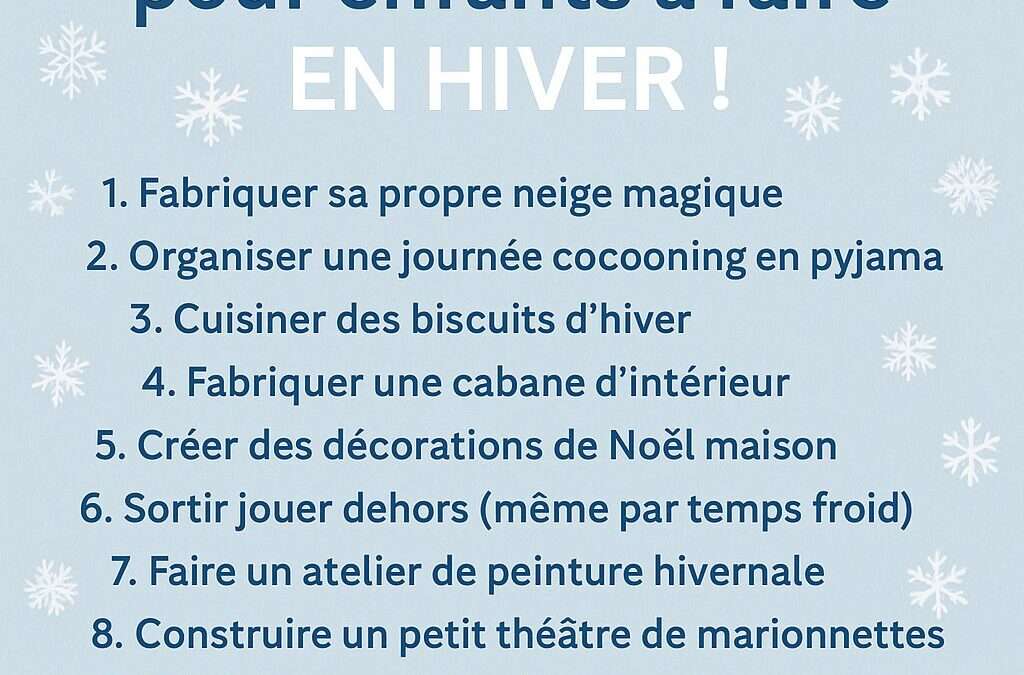 activités enfants en hiver