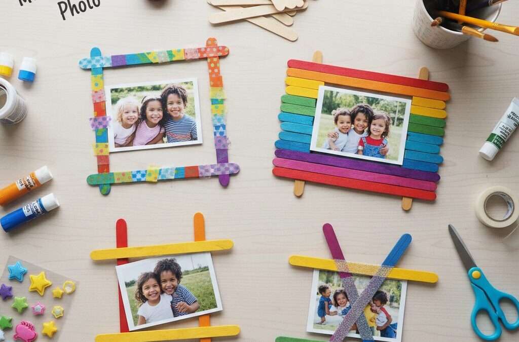 🎨 DIY Facile : Créez un Joli Cadre Photo DIY avec des Bâtonnets de Glace !
