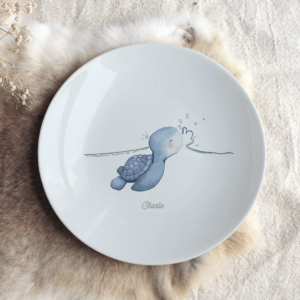 Assiette personnalisée "Bébé tortue"