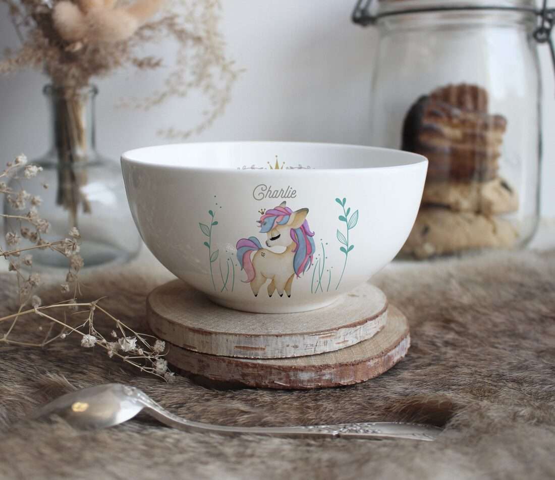 Bol personnalisé "Bébé licorne"