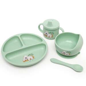 Coffret vaisselle en silicone "Bébé koala"