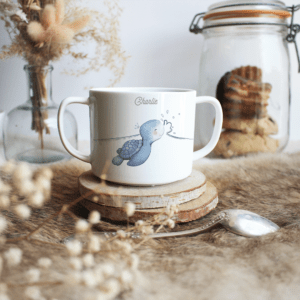 Tasse deux anses personnalisée Bébé tortue