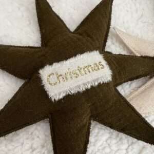 Étoile personnalisée uni kaki – 3 tailles au choix