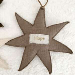Étoile personnalisée uni taupe – 3 tailles au choix