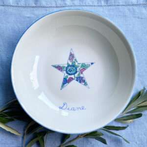 Assiette creuse personnalisée "Etoile liberty"