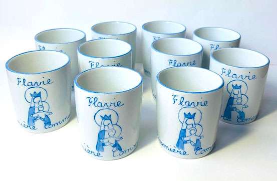 Petit bougeoir personnalisé "Sainte Vierge" - 2 coloris