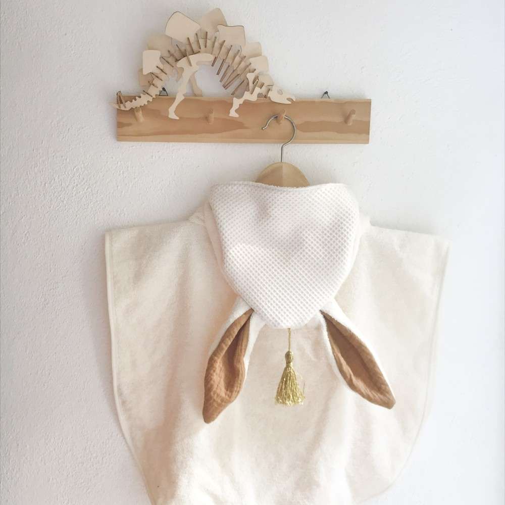 Poncho de bain personnalisable "coquillage camel" - 3 tailles – Image 3