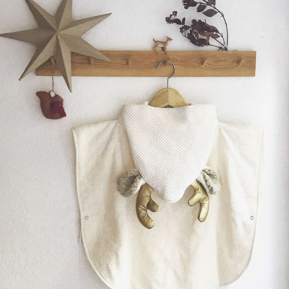 Poncho de bain personnalisable "petit renne" - 3 tailles