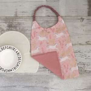 Bavoir élastiqué personnalisé – Licornes