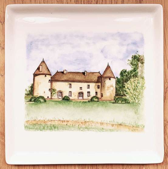 Vide poches personnalisé "Reproduction de maison ou chateau"