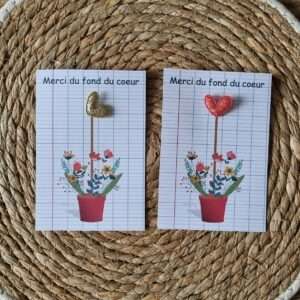 Broche merci du fond du coeur