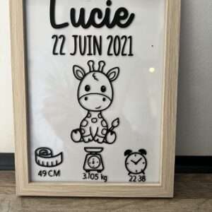 Cadre de naissance personnalisé