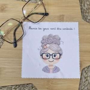 Chiffon à lunettes mamie personnalisé