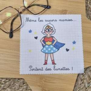 Chiffon à lunettes mamie personnalisé - super mamie