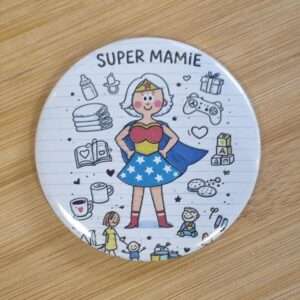 Cadeau mamie personnalisé - Magnet Super Mamie