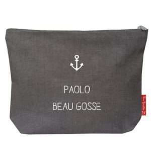 Trousse de toilette adulte personnalisée en lin - 3 coloris