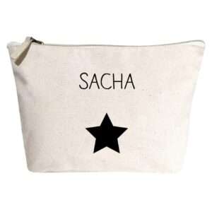 Trousse de toilette enfant personnalisée 100% coton - crème