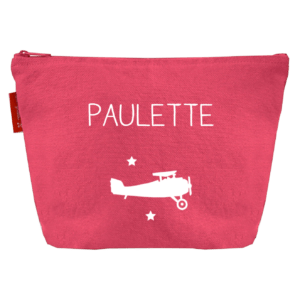 Trousse de toilette enfant personnalisée 100% coton - 7 coloris
