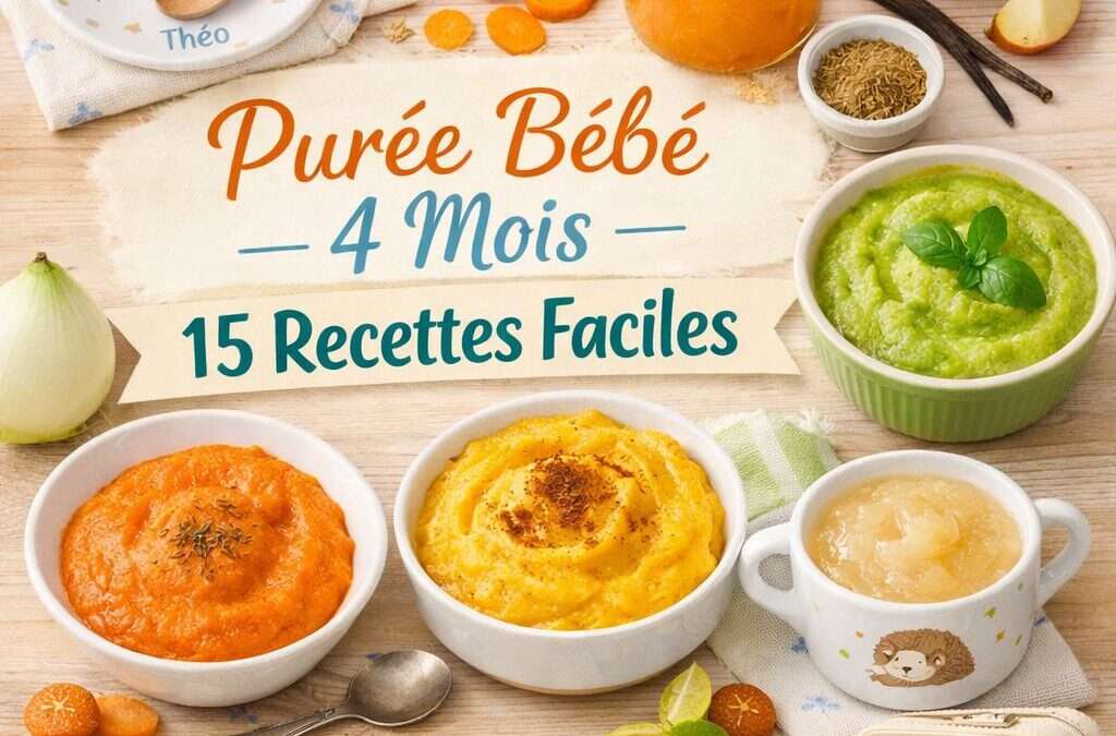 Purée bébé 4 mois : 15 recettes faciles