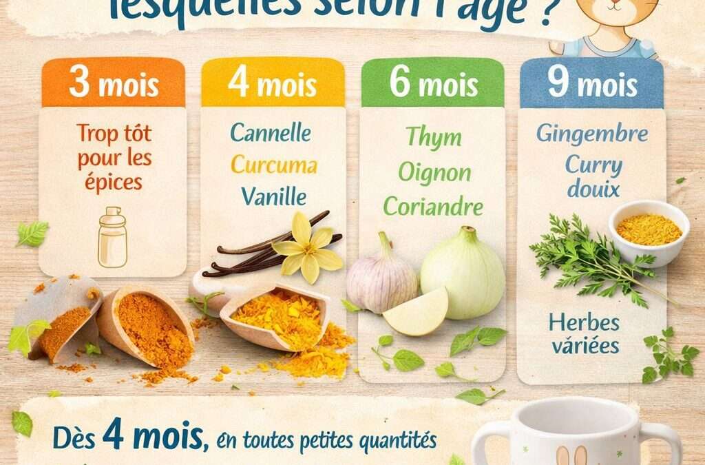 Épices Bébé : Le guide complet âge par âge pour réveiller ses papilles