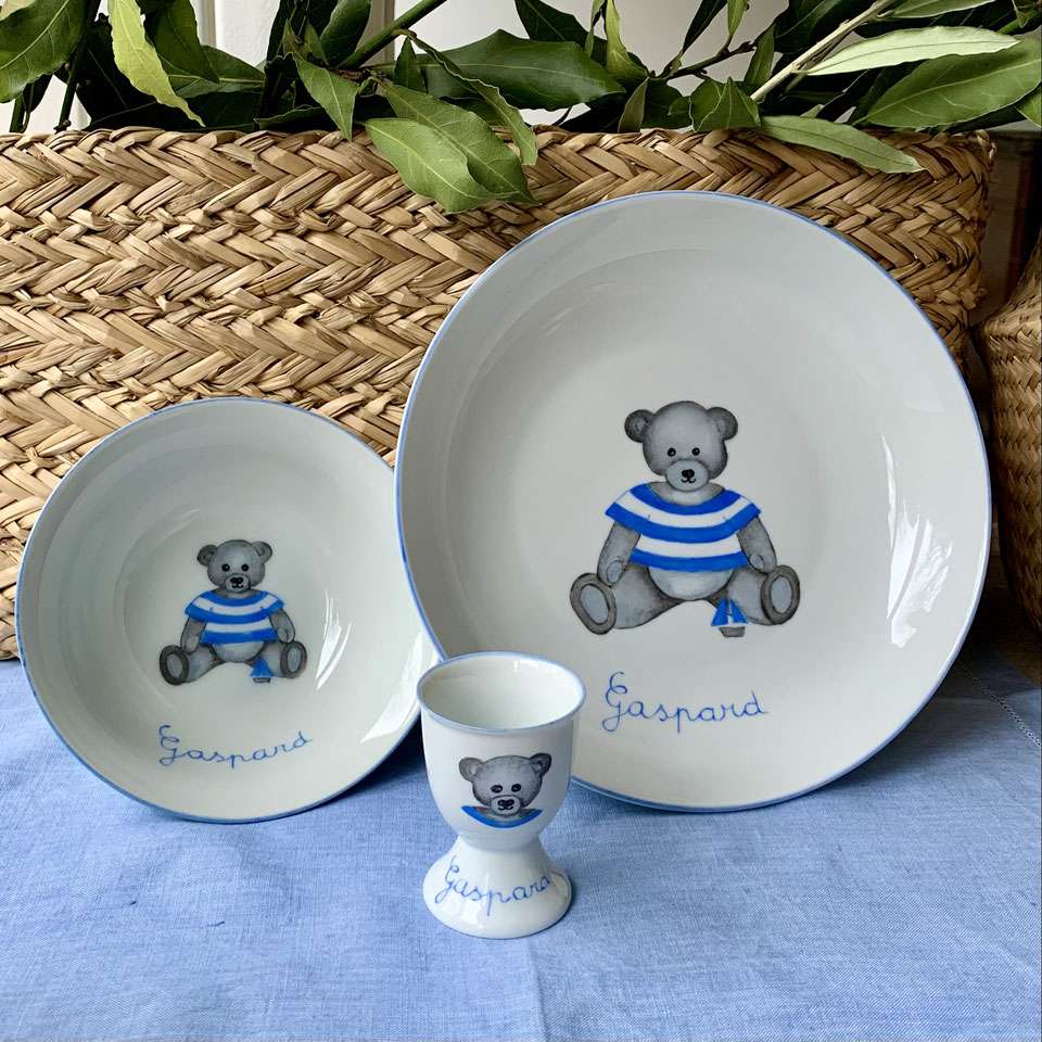 Coffret naissance personnalisé en porcelaine fait main